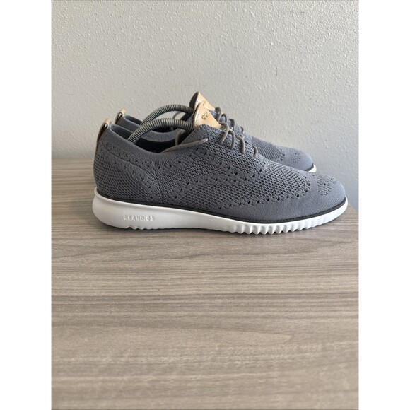 Cole Haan Mens Zerogrand Stitchlite Wingtip Oxford Shoes Gray C27947 Size 10.5 M - Picture 6 of 11